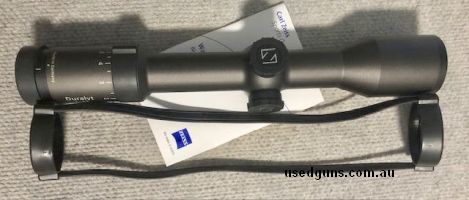 Zeiss Duralyt 2-8x42 scope. Brilliant German optics with 30mm tube / Ret 6 plex. Has 30mm tube. Includes lens covers / box. Service checked ready for use on any