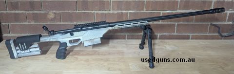 Savage 110 precision 300 Win mag in MDT chassis with XLR butt stock, 5 round magazine, 24 inch 1-9 twist heavy barrel. 20 moa rail, Approx 500 rounds through it