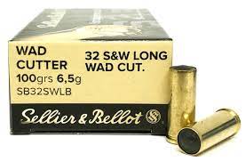 Sellier&Bellot 32 S&W Long Wad Cut 100 Gr 50Pck