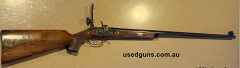 Pedersoli Gibbs rifle, 36" heavy barrel. Excellent condition well looked after and maintained. Comes with mid range creedemore rear sight with hadley eyepiece a