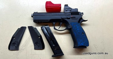 Very good condition CZ 75 SP-01 Shadow Australia. Was built and milled for production optics IPSC and is one of two identical pistols, this was the backup. I've