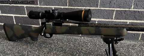 Full custom 300 SAUM Built on a Curtis custom action AG Composite stock with a Proof carbon barrel and Trigger Tech special trigger Area 419 brake with thread c