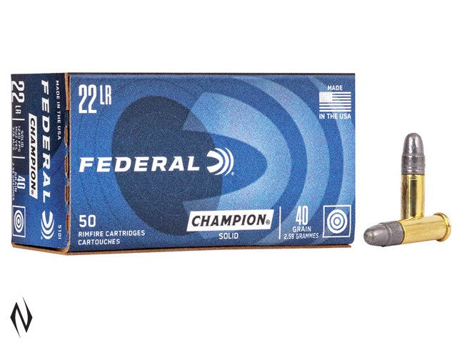 FEDERAL 22LR 40GR SOLID HV CHAMPION 1240FPS (500 BRICK)