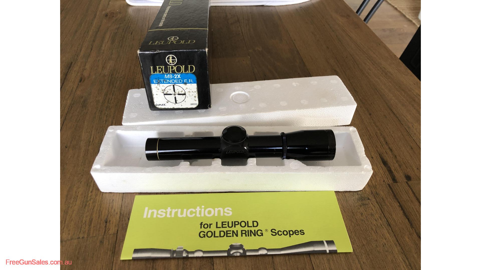 Leupold M8 2x EER scope Sydney