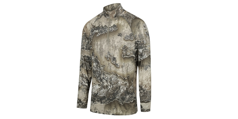 Ridegeline Mens Micro Lite L/S QTR Zip Top Forest L