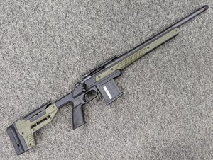 HOWA
1500 TAC
10 SHOT
20" VARMINT BARREL
BLUED FINISH
THREADED MUZZLE
MDT ORYX OD GREEN CHASSIS
MDT PISTOL GRIP
MDT MAGAZINE
MDT PIC RAIL
HACT ADJUSTABLE TRIGGER

AVAILABLE IN
223REM 1 IN 8" TWIST SPECIAL NEW $1290
308WIN 1 IN 10" TWIST SPECIAL NEW $1290