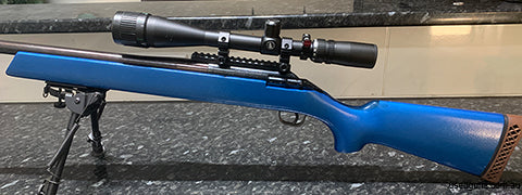 Omark 308 black mountain barrel with adapter extremely accurate rifle price includes bipod and scope and postage will come with Lyman dies and 50 cases