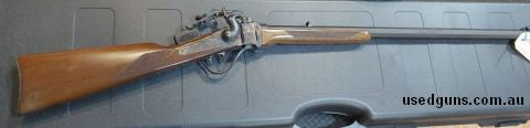 I.A.B Gardonne Sharps Carbine Made In Italy , Metal work in good condition, no rust or pitting. Wood work is good with some small dings/ blemishes as seen in ph