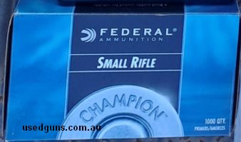 Boxes federal small rifle primers unopened, 2000 in total pick up lock n load firearms wyong nsw