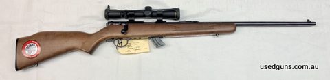 Like new! Still got the stickers on! Perfect first gun or budget hunter, fitted with a fantastic Leupold VX-1 Rimfire 2-7x33 scope. One only, won't last at this
