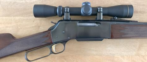 Early 1990's BLR with the desirable steel action in 308. Has seen little use and would be excellent except for a few small marks underside of fore end. Metal wo