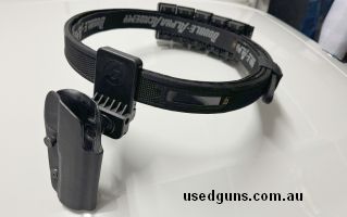 double alpha premium belt and holster - suit CZ shadow 2 - 5 mag pouches - has had minimal use - located brisbane