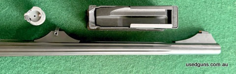 Mauser M03 9.3x62 fluted barrel in mint condition. This is the stalker 18.5 inch fluted barrel complete with high vis sights. Perfect for chasing Sambar in the 