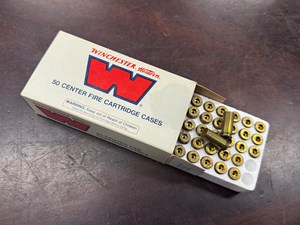 WINCHESTER
38 AUTO 
NEW UNPRIMED BRASS
IN ORIGINAL PACKETS OF 50
EIGHT ONLY

AS NEW $35 PER PACKET