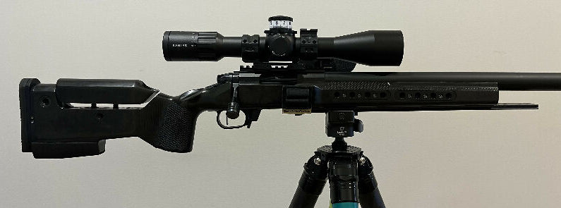 Impact 737 Action (SA)(.308BF), Trigger Tech Diamond (straight shoe), Foundation Samson (premium black), Full Brass Weights Kit (cerakoted black), MDT DN5 Muzzl