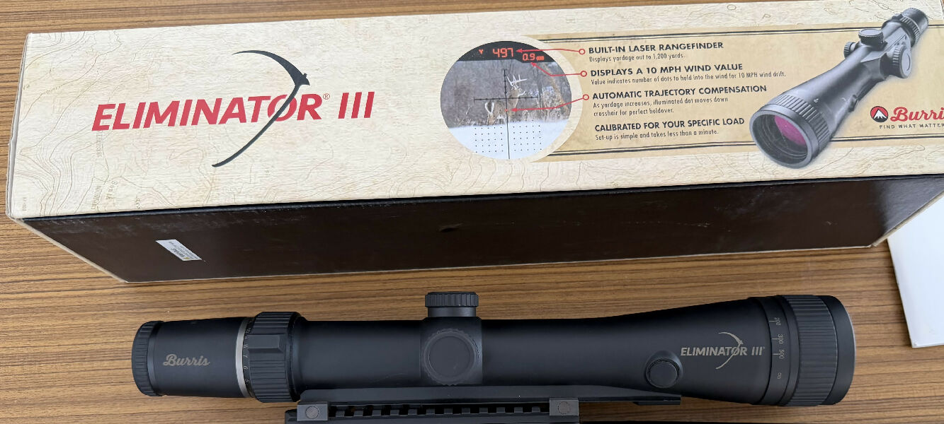 Burris Eliminator III 4–16x50 LaserScope – Very Good Condition, Complete Kit
