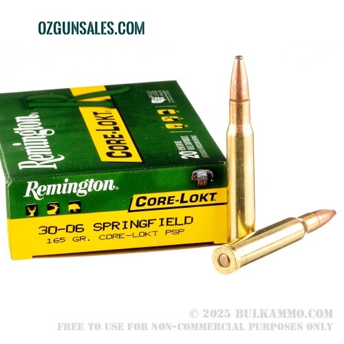 Remington 30-06 165gr Core Lokt Tipped- BULK 200