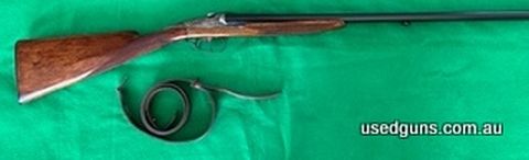 Darne 20G, new factory stock hand checkered straight English style with fitted with factory integrated leather sling, great light game gun with 27 inch barrels 