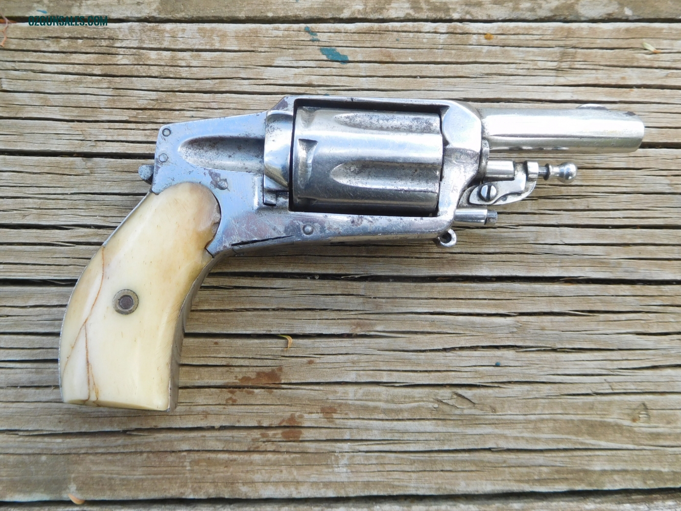 Belgium Hammerles Ivory Grips 6mm Revolver