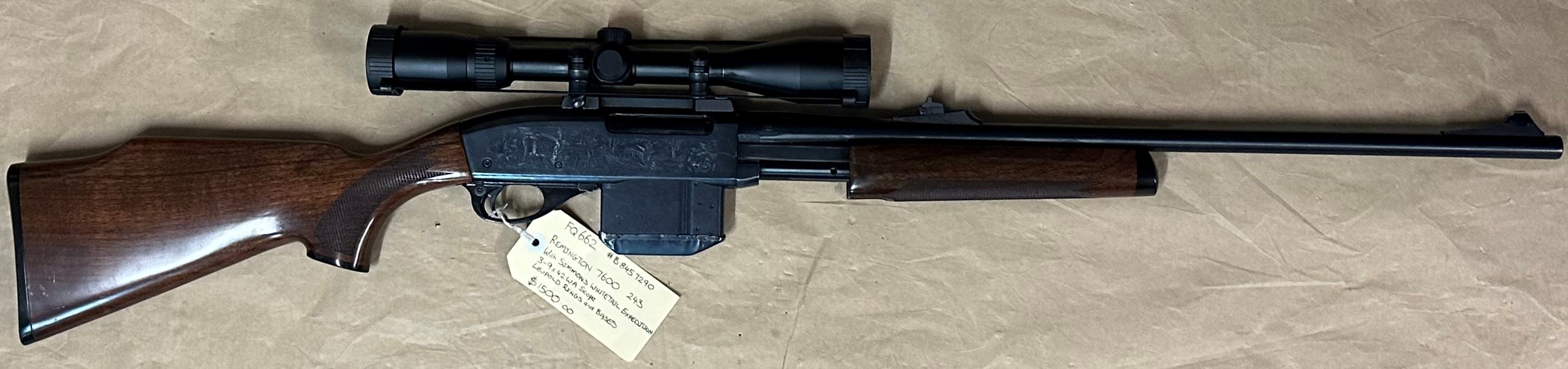 Remington 7600 .243 B8457290 Tag FQ662