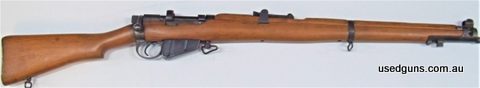 Lithgow made SMLE No 1 MkIII*, 1943 manufacture, factory re-barrelled 3/53. Matching numbers on frame, bolt and bayonet boss. Timber has been sanded back to ori
