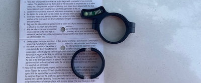 As new Accuracy First bubble level to suit 30 and 34mm scopes, comes with original packaging and allen key.