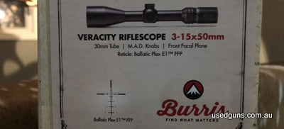 Burris veracity 3-15x50 brought for a project that didn‚Äö√Ñ√¥t go ahead.