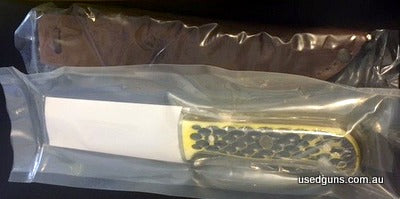 Legendary brand and knife. New in box and still in the plastic sleeves. One for the hunter or collector. Price is posted