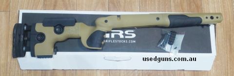 Excellent condition GRS Bifrost stock in brown. In original box with two rails, suits Tikka T3X in .243 Freight included Any questions please contact Eric at Mo