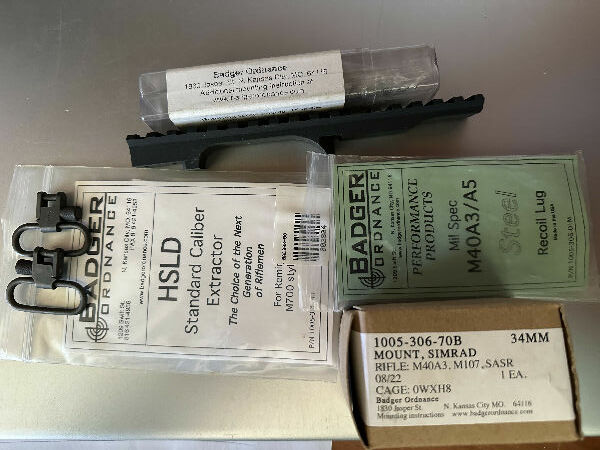Badger Ordnance M40 parts,