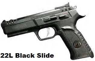 NEW A top class semi auto rimfire 
with adjustable rear sights etc perfect for standard 
match, training and plinking several models to chose from. Black slide Red Slide Blue Slide Tactical OR with Red dot Sight