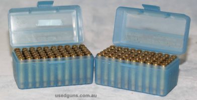 100 brand new .222 Rem Mag cases in plastic box. Price includes express postage including tracking