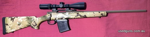 Nice Howa 1500, extremely low round count so excellent barrel and action, minor storage marks. Burris Full Field scope and 10 round detachable magazine, buyer t
