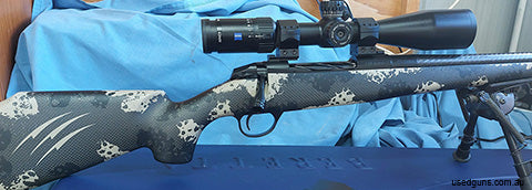 As new Fierce Carbon Fury, fitted with Zeiss V4 5-25 x 50 illum scope in Burris XTR 6 screw mounts. Rifle/scope/mounts are in immaculate as new condition, fired