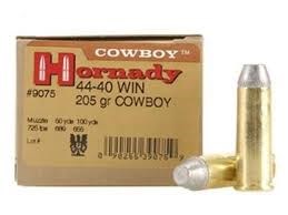 HORNADY
H9075
COWBOY AMMO
44-40, 205GR
LEAD ROUND NOSE

$48.90 /PER 20
$395 /PER 200