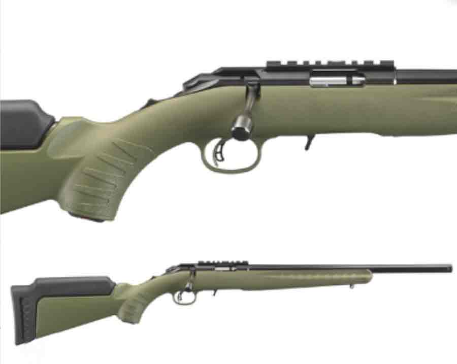 RUGER AMERICAN RIMFIRE 22WMR 18″ OD GREEN