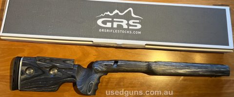 New in box GRS Hybrid stock to suit Remington 700 Long Action and clones. Brilliant stock, beautiful satin finish on the laminate, adjustable cheek piece and le