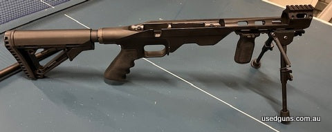 Chassis MDT LSS. Was used with a Remington 700 223, however that's sold. Everything you see in the picture is included. MDT LSS chassis, Magpul CTR adjustable s