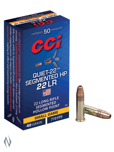 CCI 22LR QUIET 40GR SEGMENTED HP 50 PK 710FPS