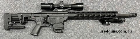 Ruger Precision 308 in top condition having only fired 50 rounds. Comes with Bushnell AR 4.5-18x40 Scope with 308 reticle in Leupold Cantilever mounts. Folding 
