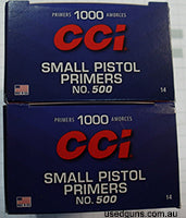 CCI SMALL PISTOL PRIMERS IN STOCK $217 / 1000. PICK UP ONLY FROM BOOROWA 2586 NSW
