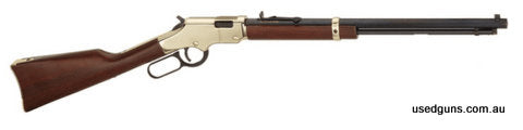 Henry 22 WMR Golden Boy Lever Action 12 shot American Walnut, just arrived in stock.