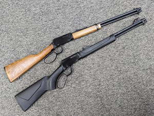 ROSSI
RIO BRAVO
22WMR, 12 SHOT
20" BARREL
LEVER ACTION
BIG LOOP LEVER

AVAILABLE IN
TIMBER STOCK & FOREND 
WITH BUCK HORN SIGHTS NEW $615

SYNTHETIC STOCK & FOREND
WITH FIBER OPTIC SIGHTS NEW $535
