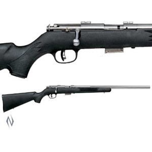SAVAGE
93R17FVSS
MODEL 93R17 STAINLESS VARMINT
17HMR 5 SHOT
STAINLESS STEEL
SYNTHETIC STOCK

NEW $875