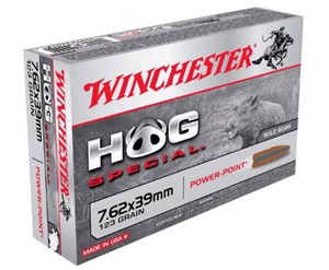 WINCHESTER
X76239H
HOG SPECIAL
7.62X39, 123GR, POWER POINT SP
AMMUNITION

SPECIAL
$24.90 /PER 20
$124.50 /PER 100
$249 /PER 200