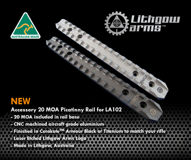 LITHGOW ARMS - LA102 Black Rail 20MOA - SKU: 37219-1BK2