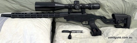 Very good condition Ruger Precision Rimfire with less then a brick of ammo fired through the rifle. Comes fitted with a Vortex Venom 5-25x56 Scope, Hawke Scope 