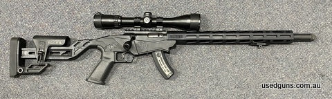 Not for sale in NSW. Ruger BX-15 magazine, heavy threaded 18 inch barrel. Bushnell Elite 3500 3-9x40. Makes this a great precision 22LR.  $65 freight to your de