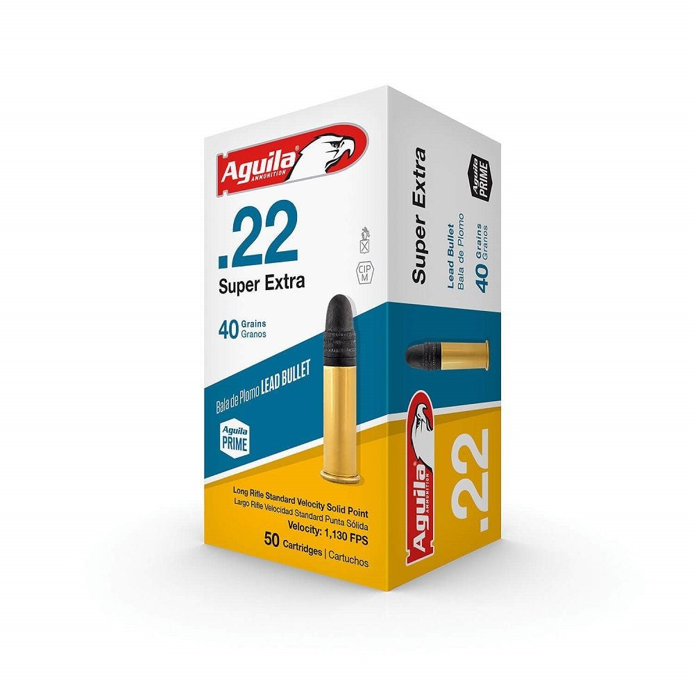 AGUILA .22LR SUPER EXTRA 40GR STD SP 1130FPS 50PK
