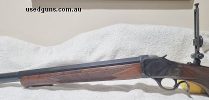 1885 winchester bpcr target, 30" half octagonal badger barrel. Excellent condition, more photos on demand. Bought it to do some long range metallic, but that's 